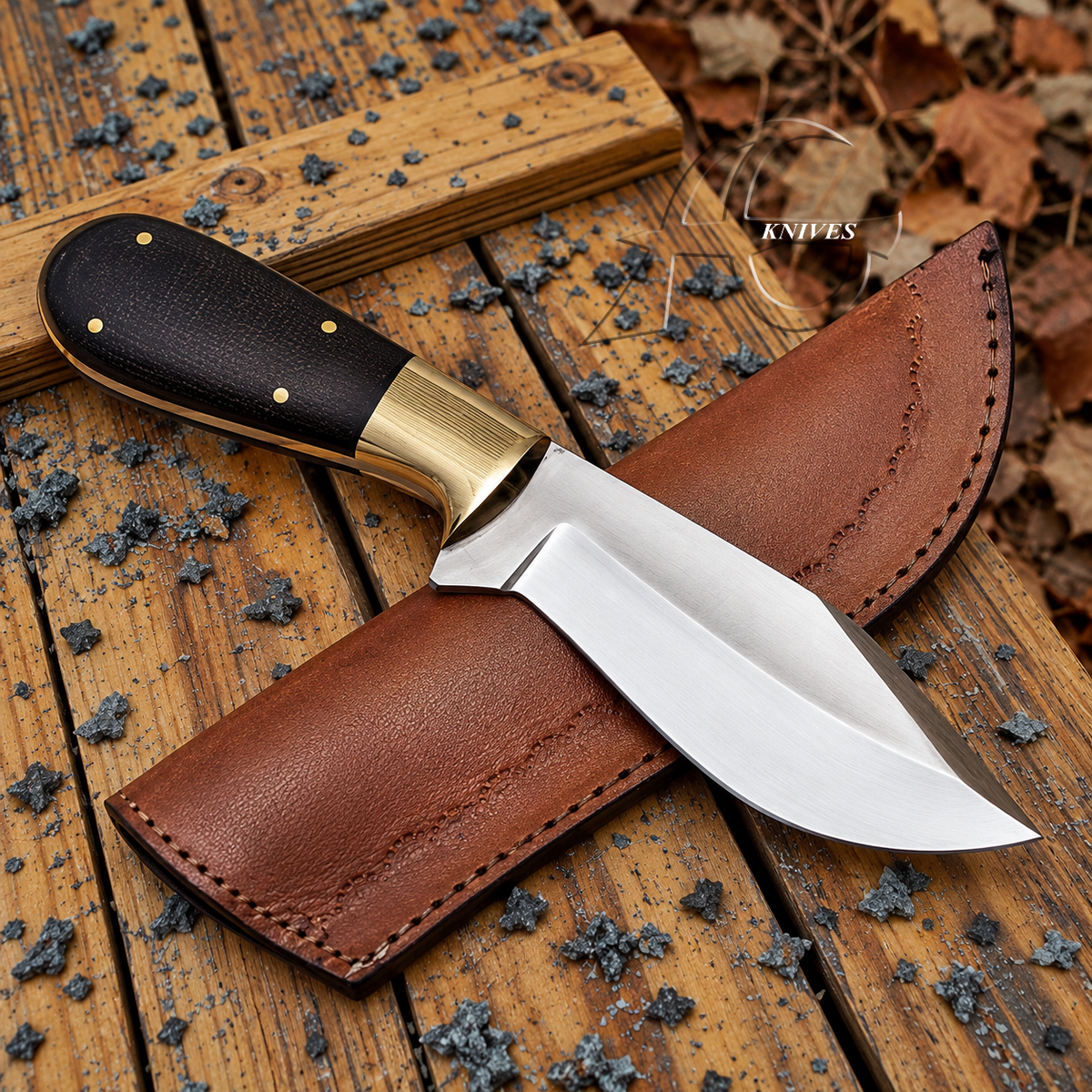 Handmade Skinner Hunting Knife Steel Blade G10 Micarta Handle 8" with Leather Sheath